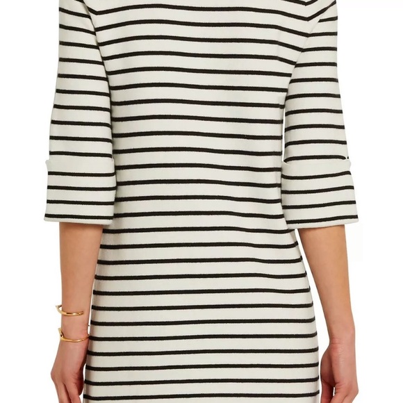 Maje Sweater Dress w/ Nautical Stripes 3/4 sleeves - Picture 2 of 16